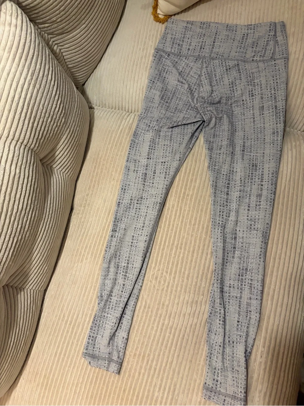lululemon athletica Light Gray Patterned High-Rise Leggings
